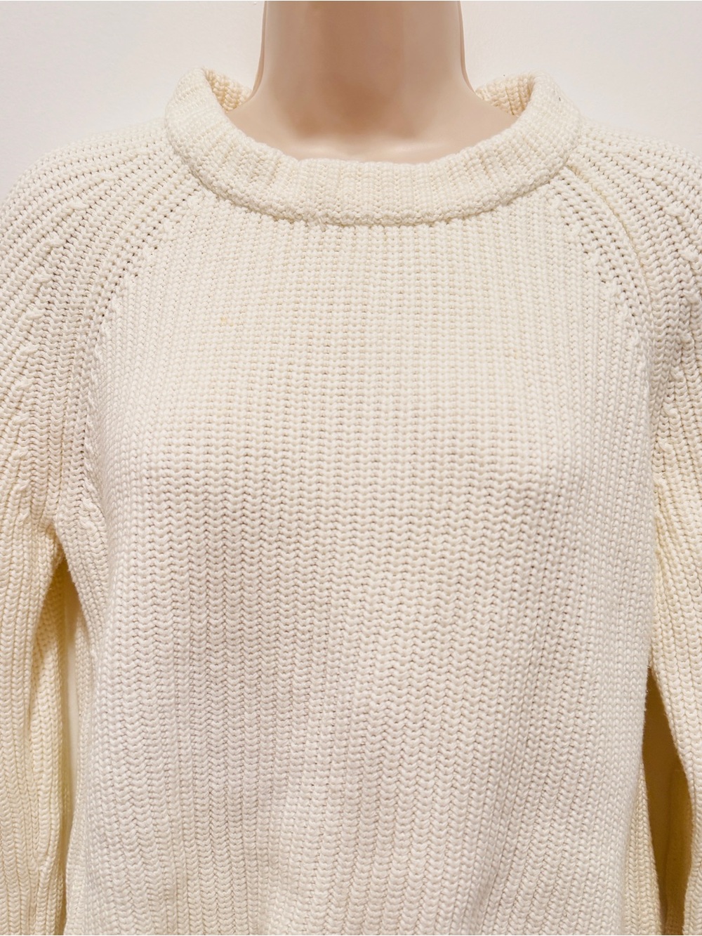 Quince 100% Organic Cotton Mock Neck Sweater Ivory M NWOT